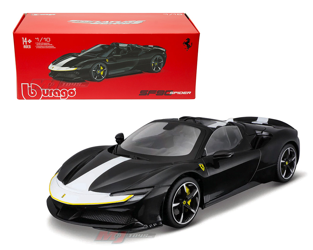 Bburago 1/18 フェラーリ SF90 スパイダー ブラック Bburago 1:18 Ferrari SF90 Spider - Black - Signature Series