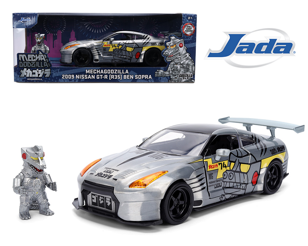おもちゃ Jada 1:24 Mechagodzilla and 2009 Nissan GT-R (R35) Ben Sopra