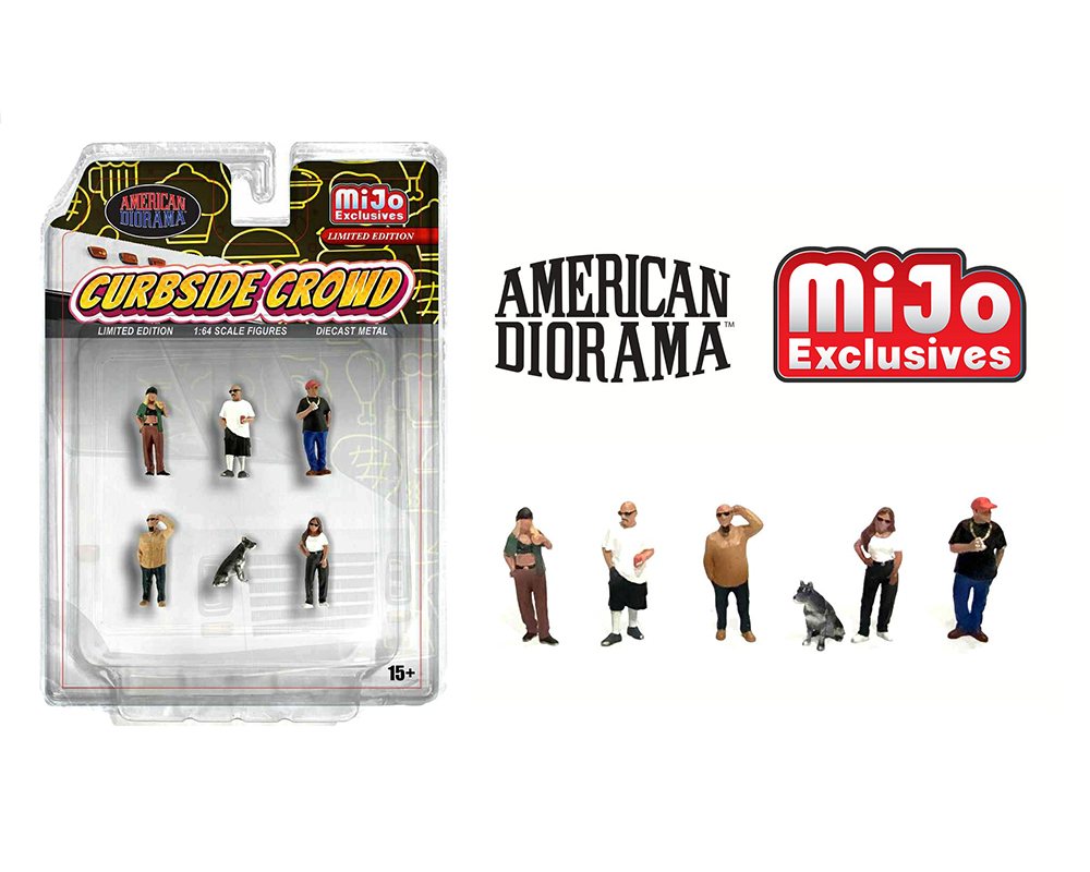 Preorder) American Diorama 1:64 Figures Curbside Crowd Figures Set