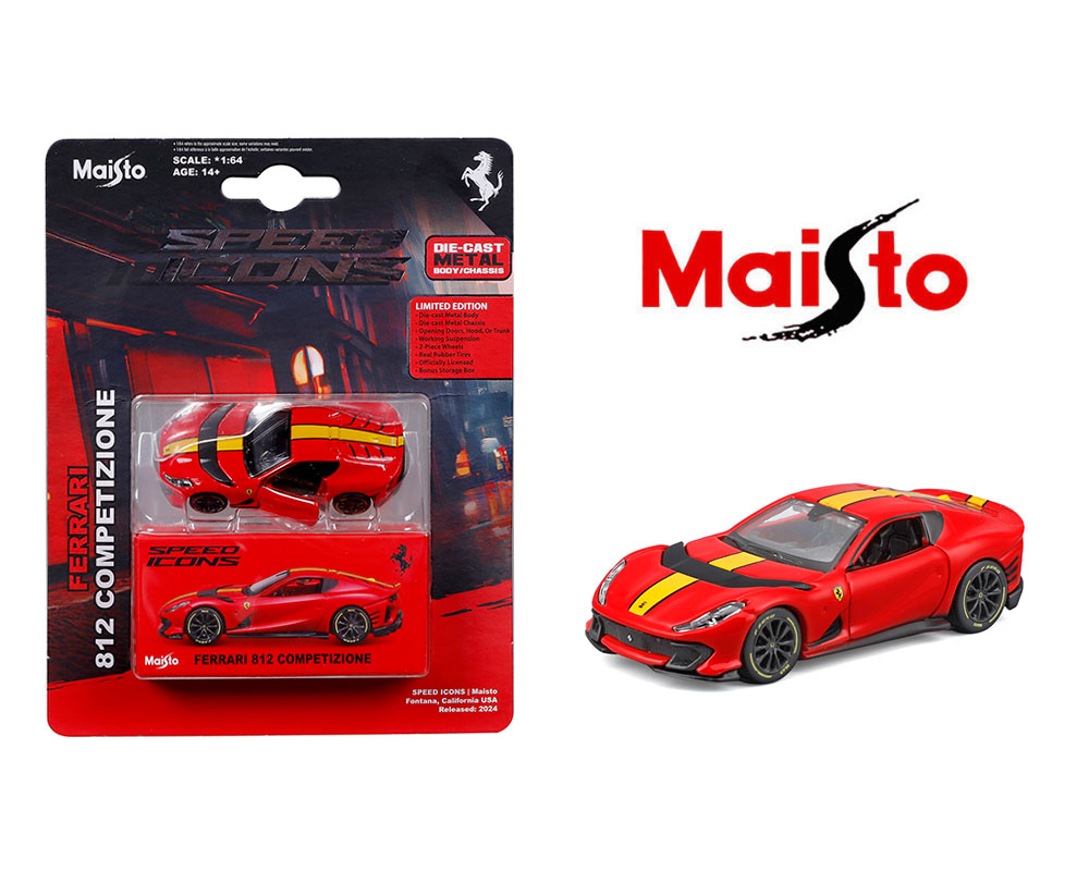 ミニカー Ferrari 812 Competizione 1:64 Ferrari 812 Competizione Model Car Diecast Vehicle