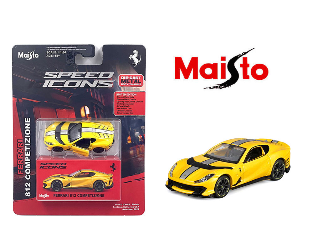 ミニカー Ferrari 812 Competizione 1:64 Ferrari 812 Competizione Model Car Diecast Vehicle