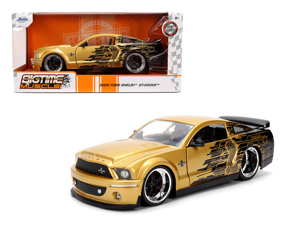 Jada 1:24 2008 Ford Mustang Shelby GT500KR - Gold/Black