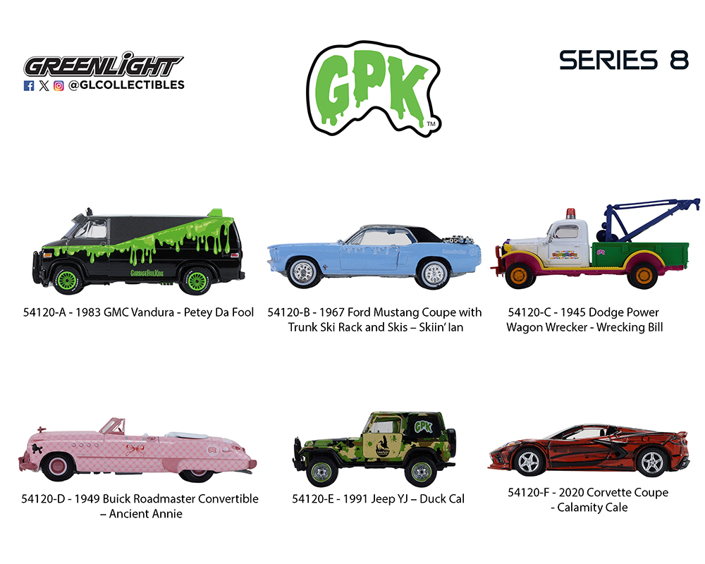 (Preorder) Greenlight 1:64 Garbage Pail Kids Series 8 - 6 Assortment