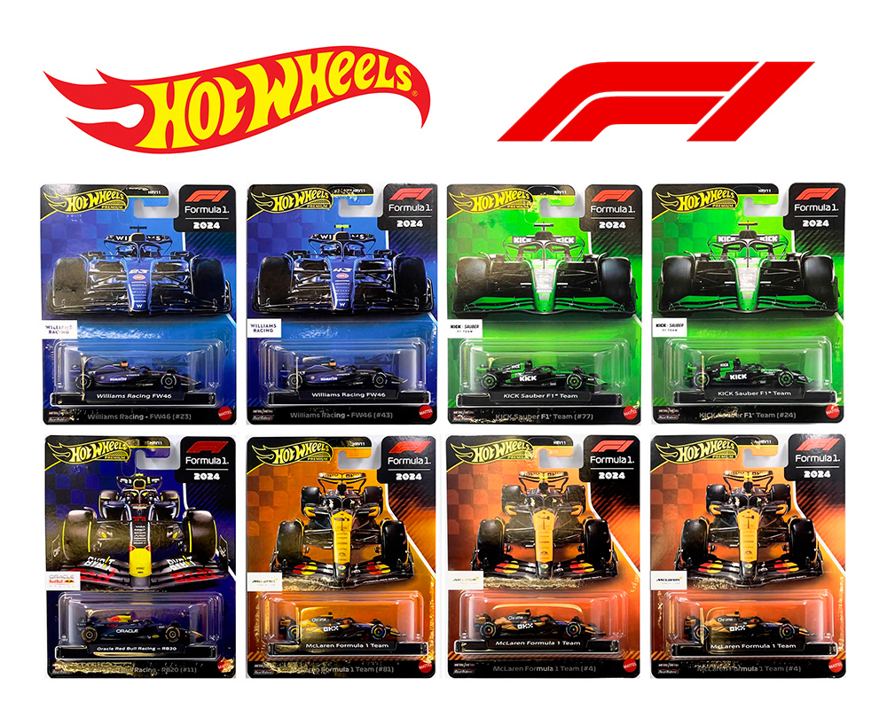Hot Wheels 1:64 F1 Racing Premium G Assortment - Team McLaren, Williams, KICK