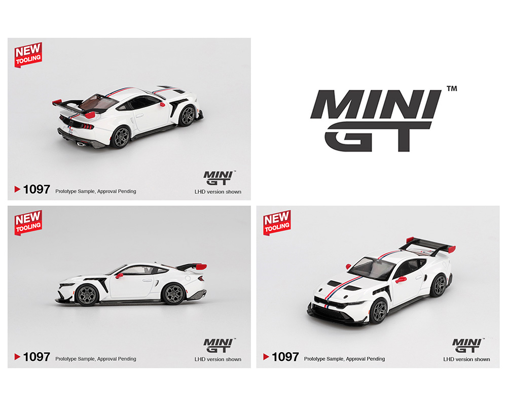 (Preorder) Mini GT 1:64 Ford Mustang GTD Spirit of America - White