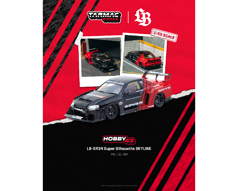 Preorder) Tarmac Works 1:43 LB-ER34 Super Silhouette SKYLINE