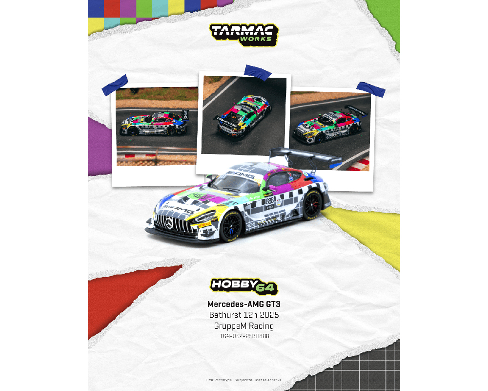 Tarmac Works 1:64 Mercedes-AMG GT3 Bathurst 12h 2025 GruppeM Racing Maro Engel / Mikaël Grenier / Maxime Martin - Hobby64