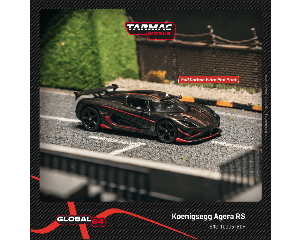 ミニカー TARMAC KOENIGSEGG CARBON EDITION Koenigsegg Regera Purple Carbon Fiber with Gold Stripes