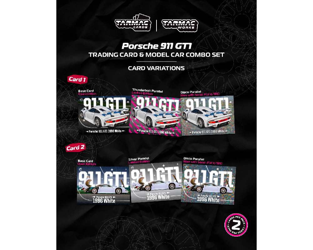 Preorder) Tarmac Works 1:64 Porsche 911 GT1 w/ Trading Card