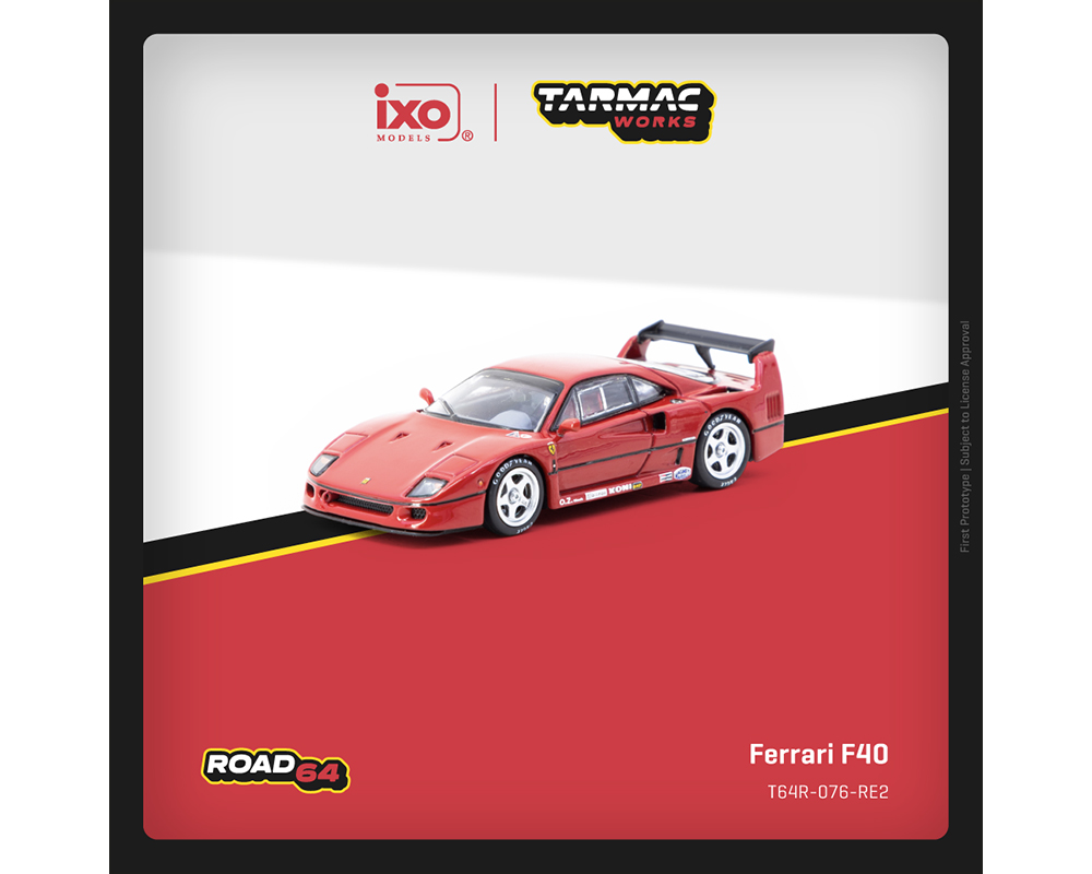 Tarmac Works 1/64 Ferrari F40 Lightweight - Miniature En Métal Moulé (Neuve)