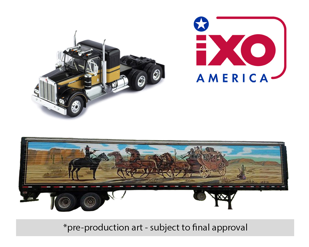 ミニカー IXO 1/43 - MANS 1976 KENWORTH W900 1/43 Ixo 1976 Kenworth W 900 Tractor Unit (Black) Car Model