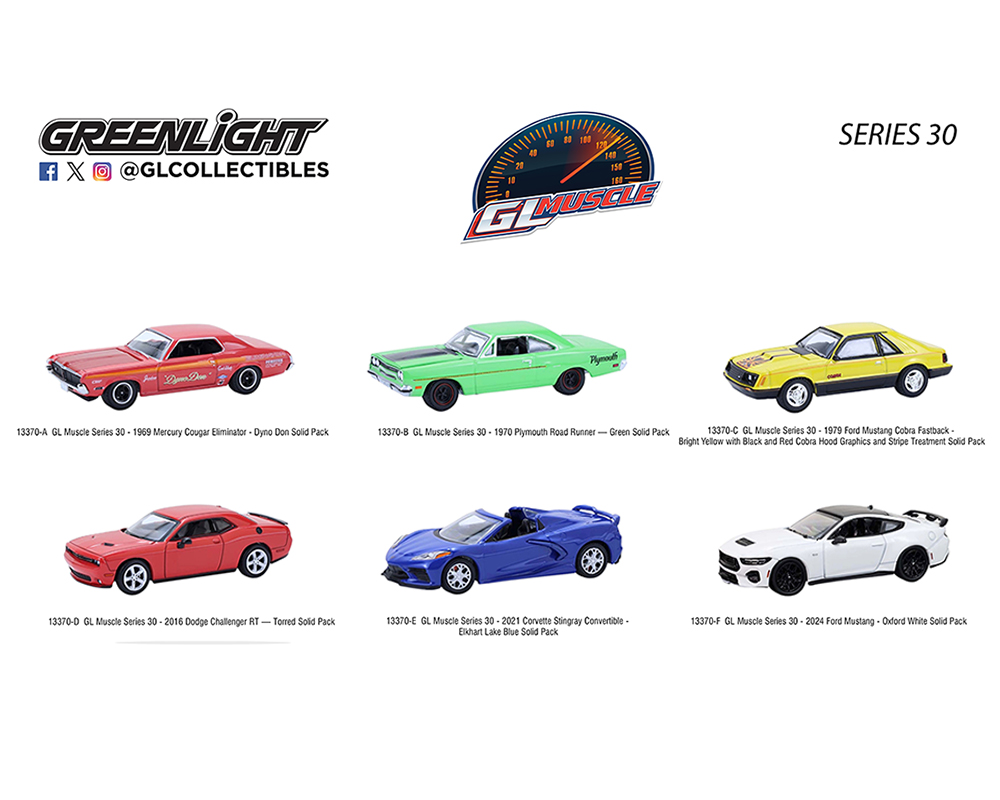 Greenlight 1:64 GL Muscle Series 30 Assortment - GL Muscle - M & J