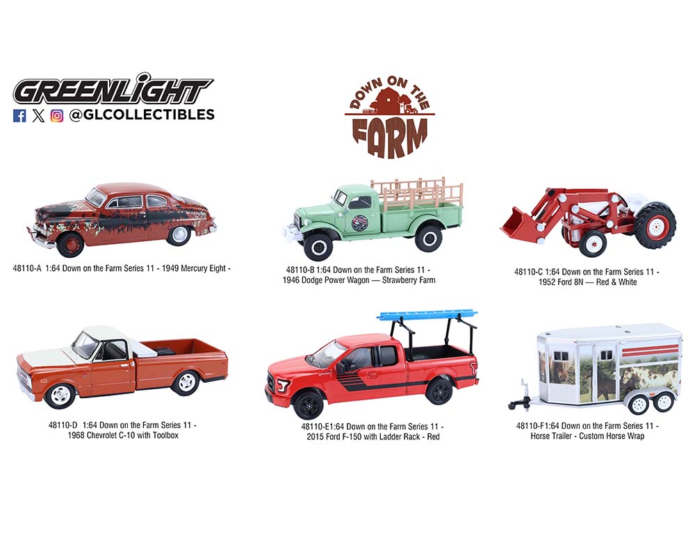 Greenlight 1:64 Down On The Farm Series 11 - Assortment