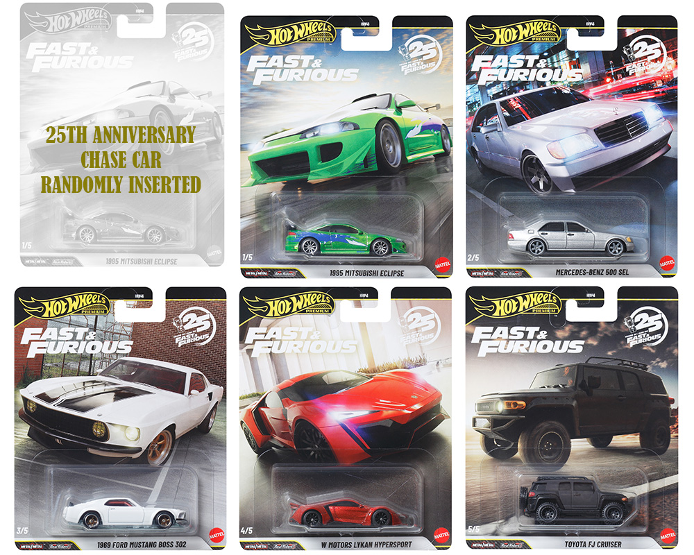 (Preorder) Hot Wheels 1:64 Fast & Furious 25Th Anniversary Premium 2026 ...
