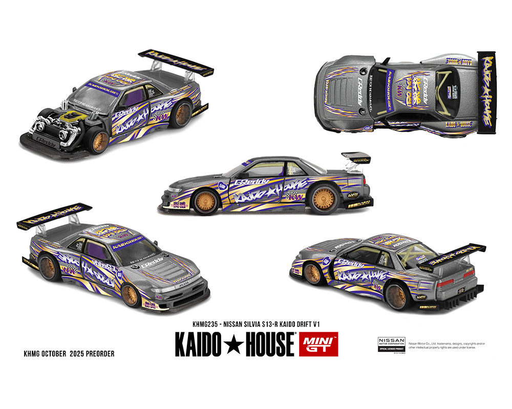 Preorder) Kaido House x Mini GT Nissan Silvia S13-R Kaido Drift V1