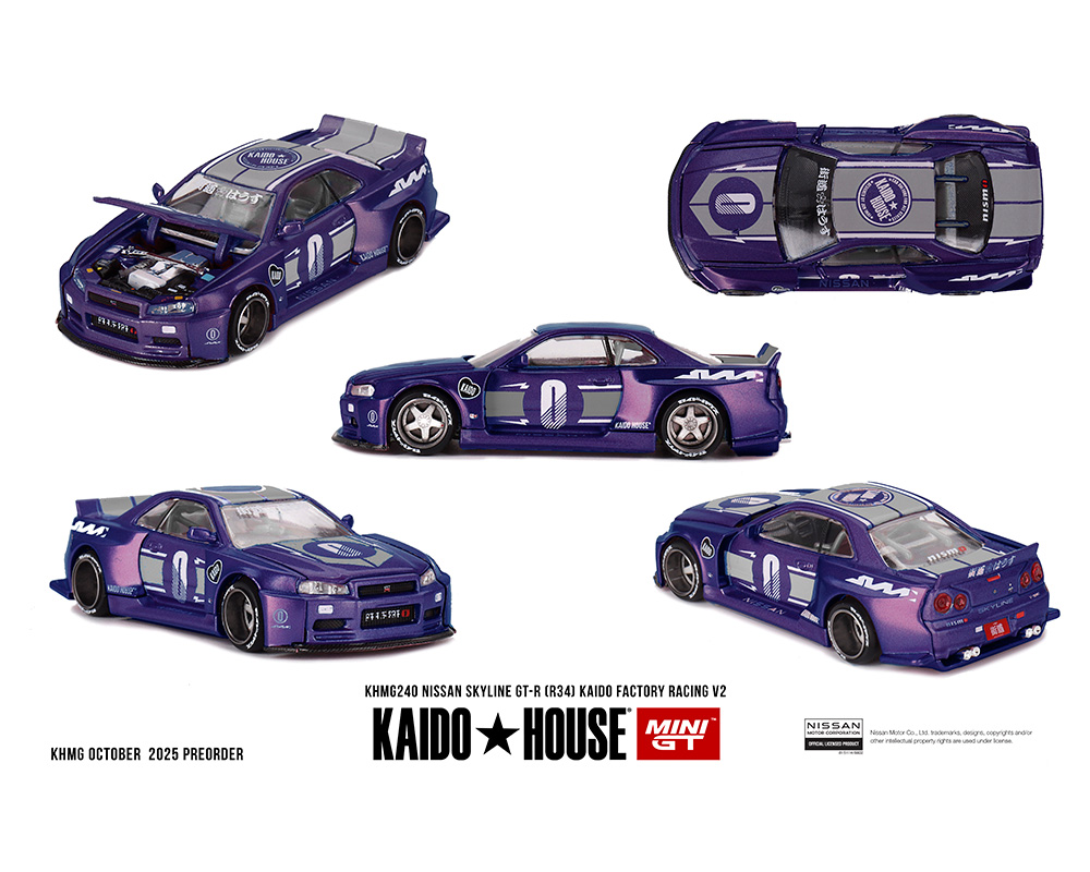 MINIGT KAIDO★HOUSE R34 スカイライン BAPE 4セット Mini GT x Kaido House 1:64 Nissan Skyline GT-R R34 Kaido