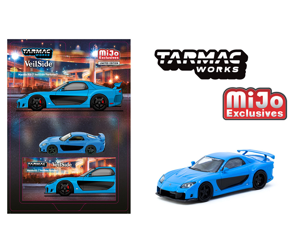 Tomページ Preorder) Tarmac Works 1:64 Mazda RX-7 VeilSide Fortune7 - Blue