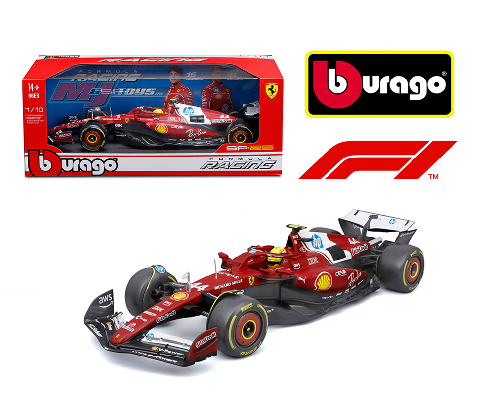 Bburago 1:18 Ferrari Racing F1 2025 SF-25 #44 Lewis Hamilton - M