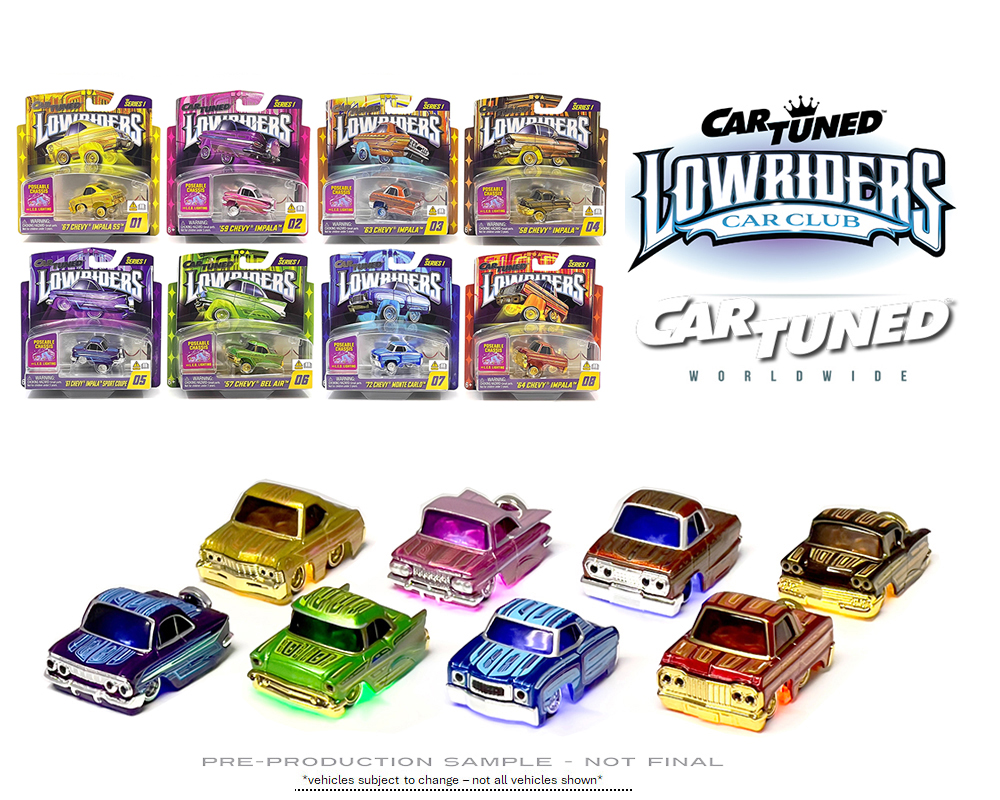 CarTuned 1:64 Lowriders SHOW GLOW Series 1 Assortment of 8 Styles