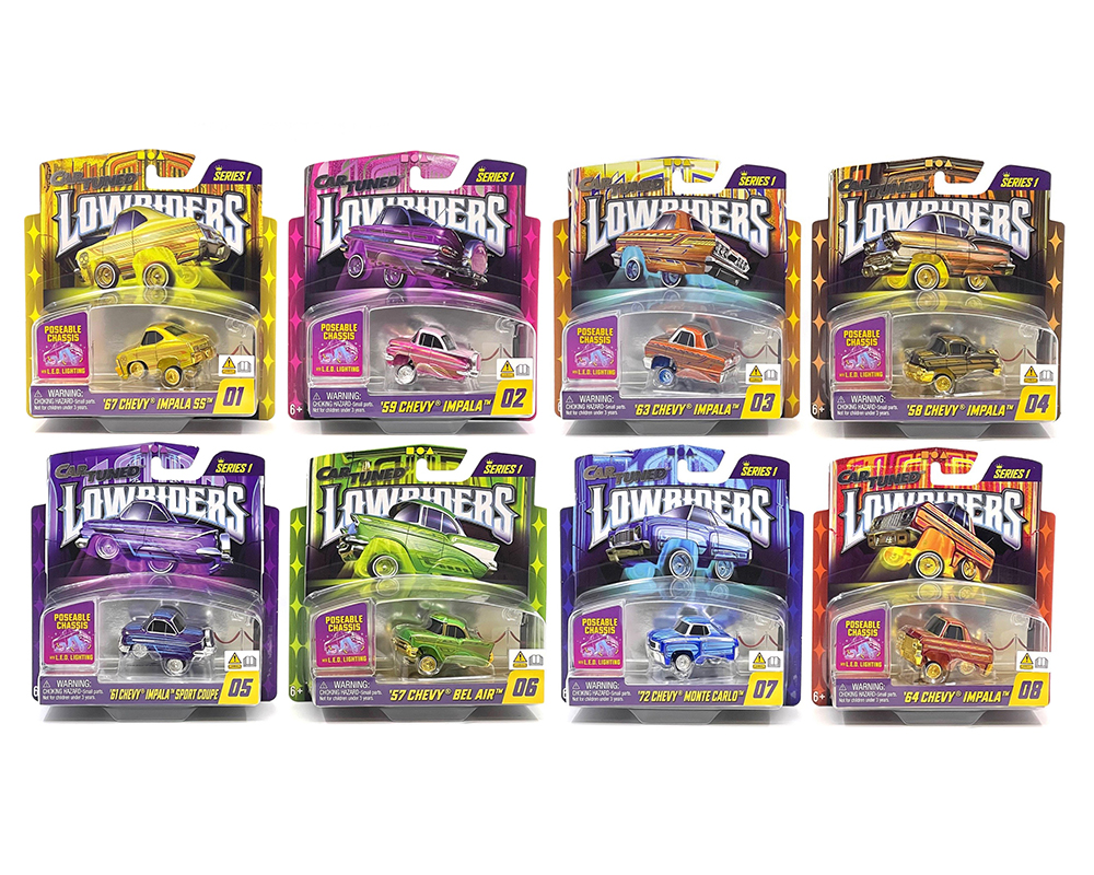 CarTuned 1:64 Lowriders SHOW GLOW Series 1 Assortment of 8 Styles