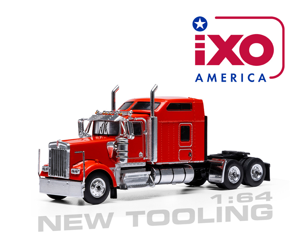Preorder) IXO Models 1:64 1990 Kenworth W900 - Red - M & J Toys