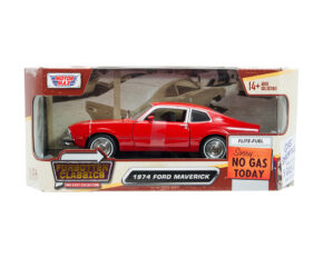 Motormax 1:24 1974 Ford Maverick - Red - Forgotten Classics - M