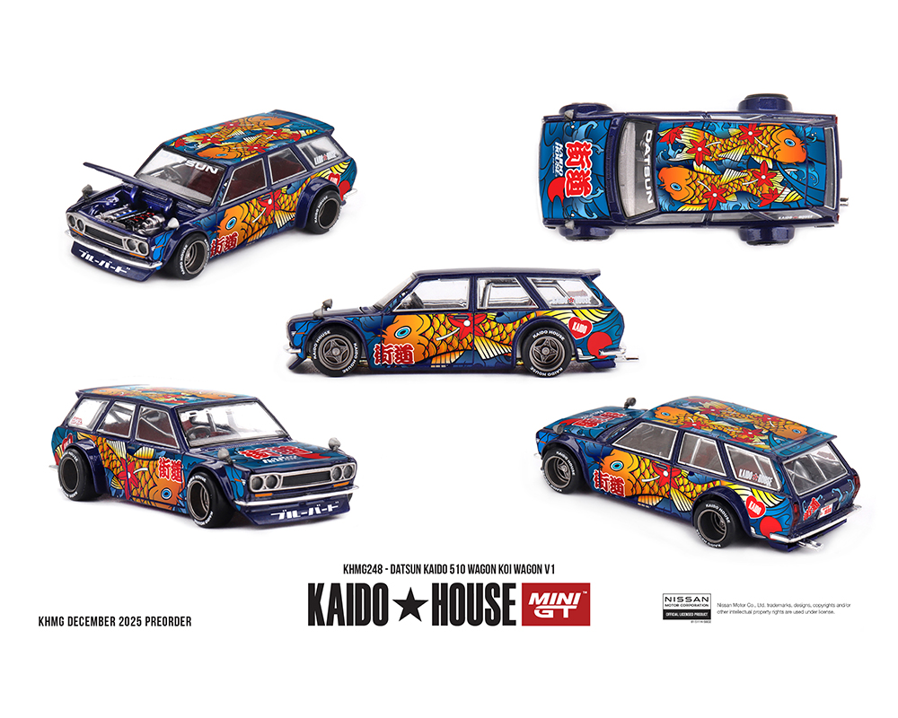 Preorder) Kaido House x Mini GT Datsun KAIDO 510 Wagon Koi Wagon