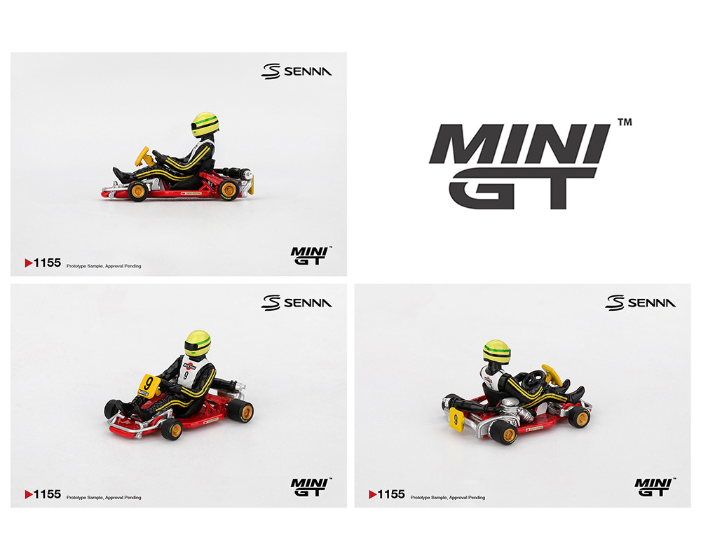(Preorder) Mini GT 1:64 Senna Kart Formula K #9 Ayrton Senna da Silva 1981 Karting World Championship