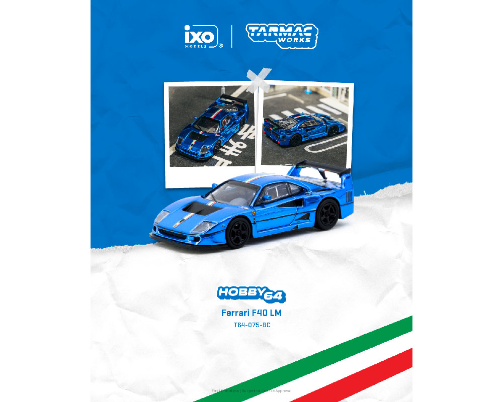 Preorder) Tarmac Works 1:64 Ferrari F40 LM Blue Chrome - M & J