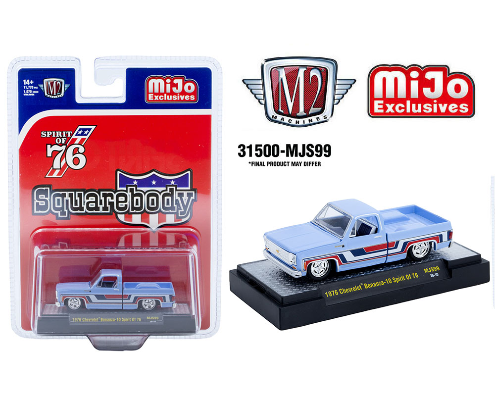 M2 Machines 1:64 1976 Chevrolet Silverado Bonanza-10 SPIRIT OF 76