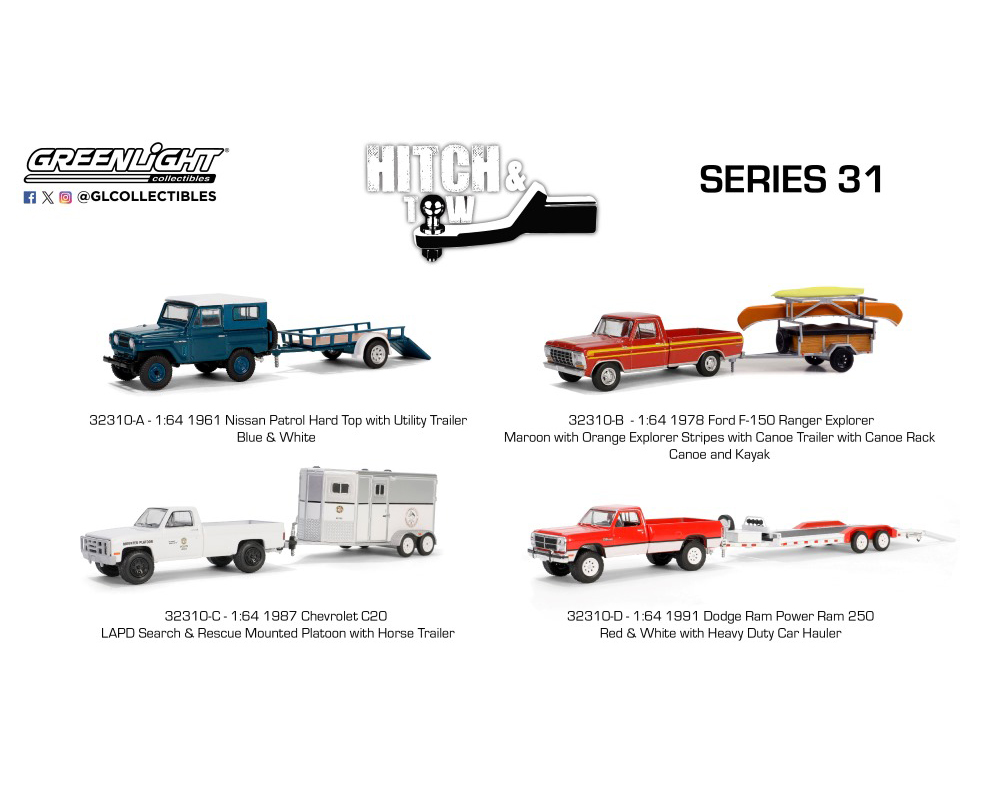 Greenlight 1:64 Hitch & Tow Series 31 Assortment
