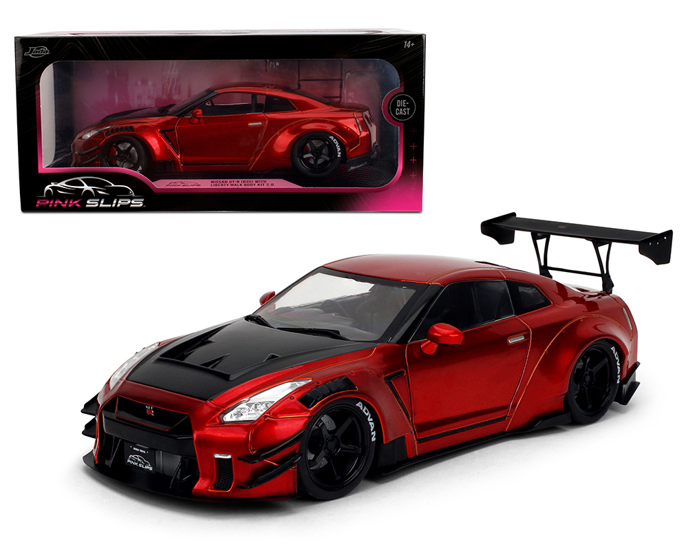 Jada 1:18 Nissan GT-R (R35) Liberty Walk Body Kit 2.0 - Candy Red
