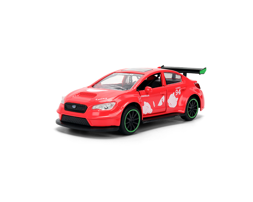 Jada 1:32 Sonic the Hedgehog Classic 2016 Subaru WRX STI Knuckles Theme - Red - Hollywood Rides - Image 2
