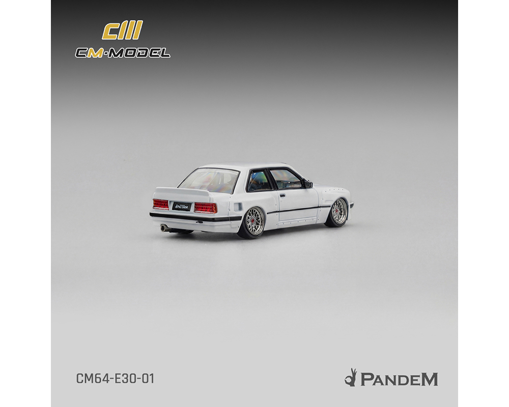 Preorder) CM Model 1:64 Pandem BMW M3 E30 - Pearl White - M & J