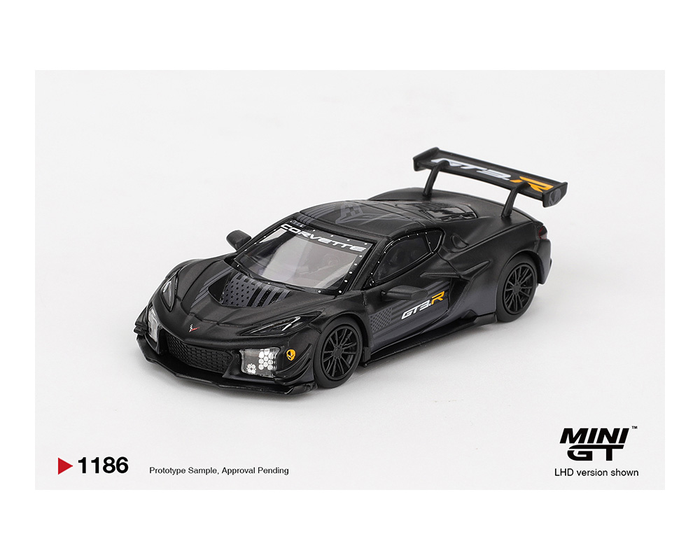 (Preorder) Mini GT 1:64 Chevrolet Corvette Z06 GT3.R Road America Test car - Black - Image 2