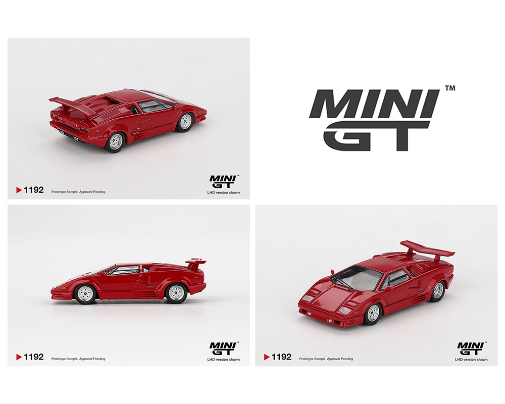 Preorder) Mini GT 1:64 Lamborghini Countach 25th Anniversary - Red
