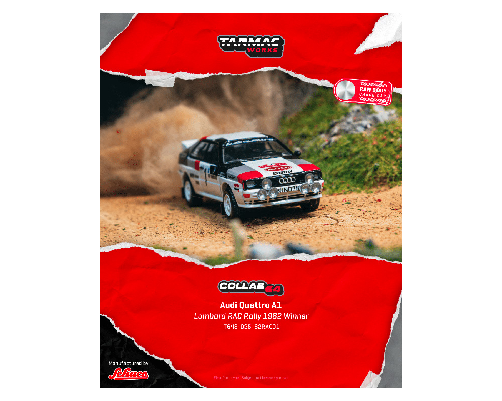 Preorder) Tarmac Works 1:64 Audi Quattro A1 - Lombard RAC Rally