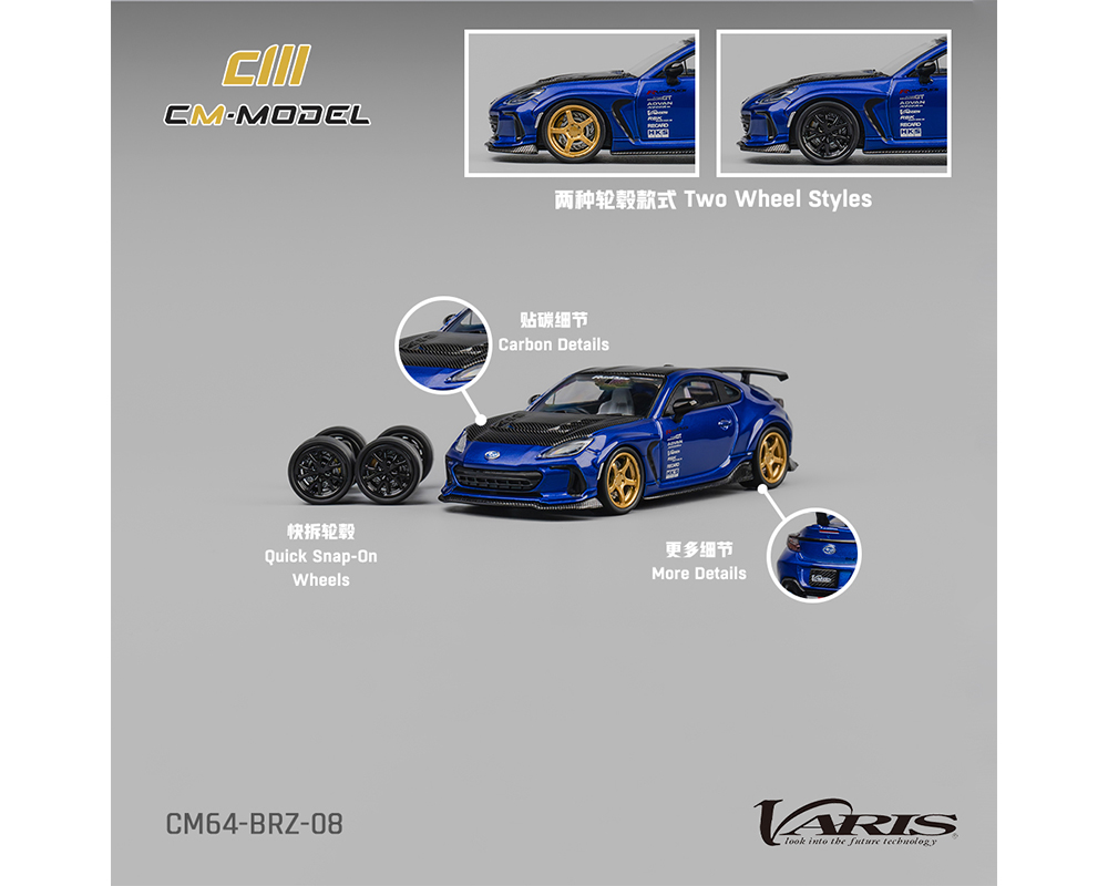 Preorder) CM Model 1:64 Subaru BRZ Varis Widebody - Blue - Limited