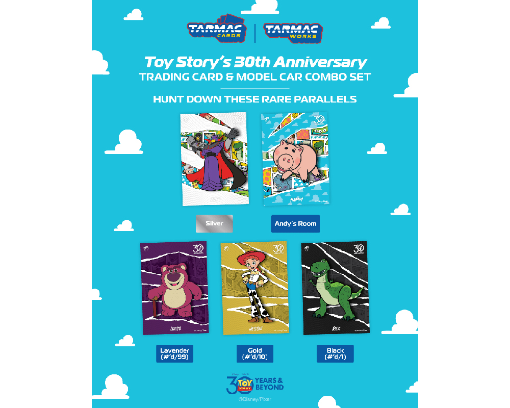 (Preorder) Tarmac Works 1:64 Pandem Toyota GR Yaris Disney Toys Story 30th Anniversary with Trading Card Combo Set - Image 4