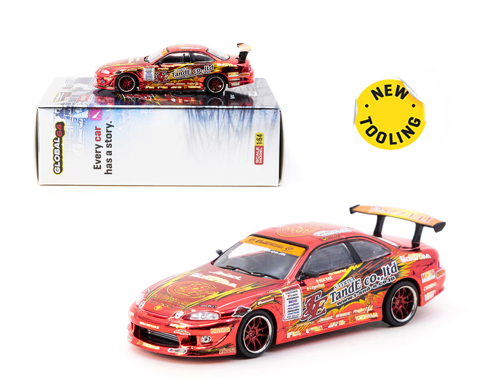 (Preorder) Tarmac Works 1:64 Vertex Ridge TE3006 Soarer Chrome Red - Special Edition - GLOBAL64