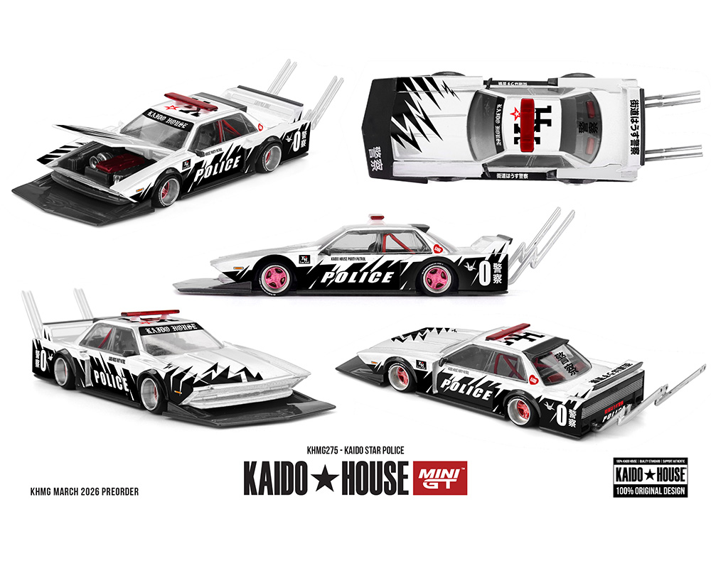 Preorder) Kaido House x Mini GT 1:64 Kaido Star Police - White