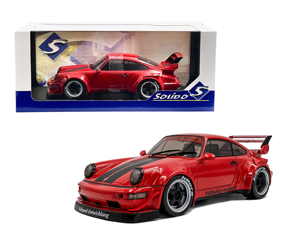 RWB - TAIKANO KAISHIN 赤 ミニカー1/18 Solido 1:18 RWB Taikano Kaishin 2024 - Red - M & J Toys Inc. Die