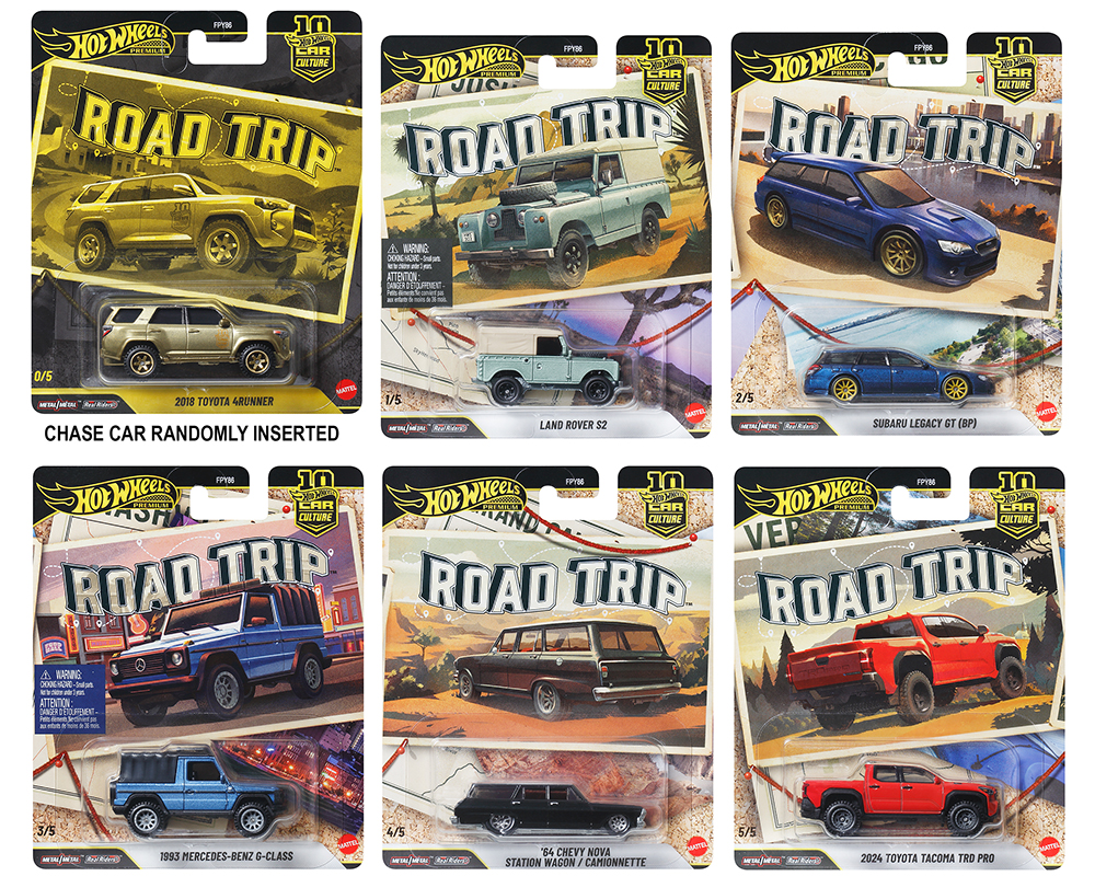 (Preorder) Hot Wheels 1:64 Car Culture 10th Anniversary 2026 V Case -Road Trip Assortment