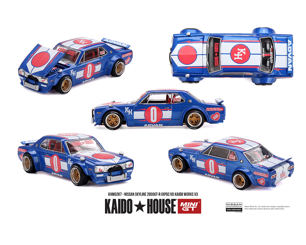 (Preorder) Kaido House x Mini GT 1:64 Nissan Skyline 2000GT-R (KPGC10) Kaido Works V3 - Limited Edition