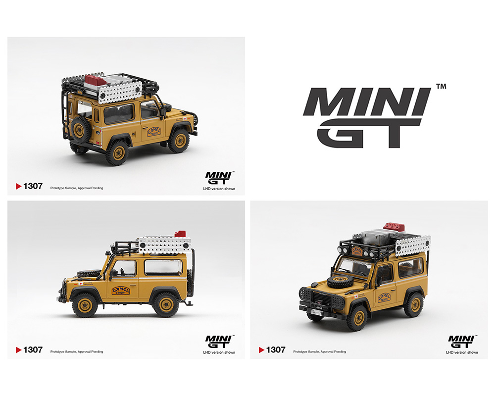 (Preorder) Mini GT 1:64 Land Rover Defender 90 1985 Camel Trophy Borneo Team Japan