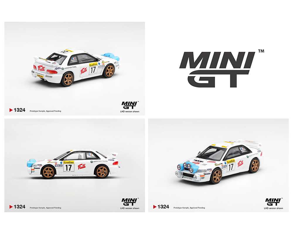 (Preorder) Mini GT 1:64 Subaru Impreza WRC98 #17 1999 Rally Monte-Carlo - White - Limited Edition