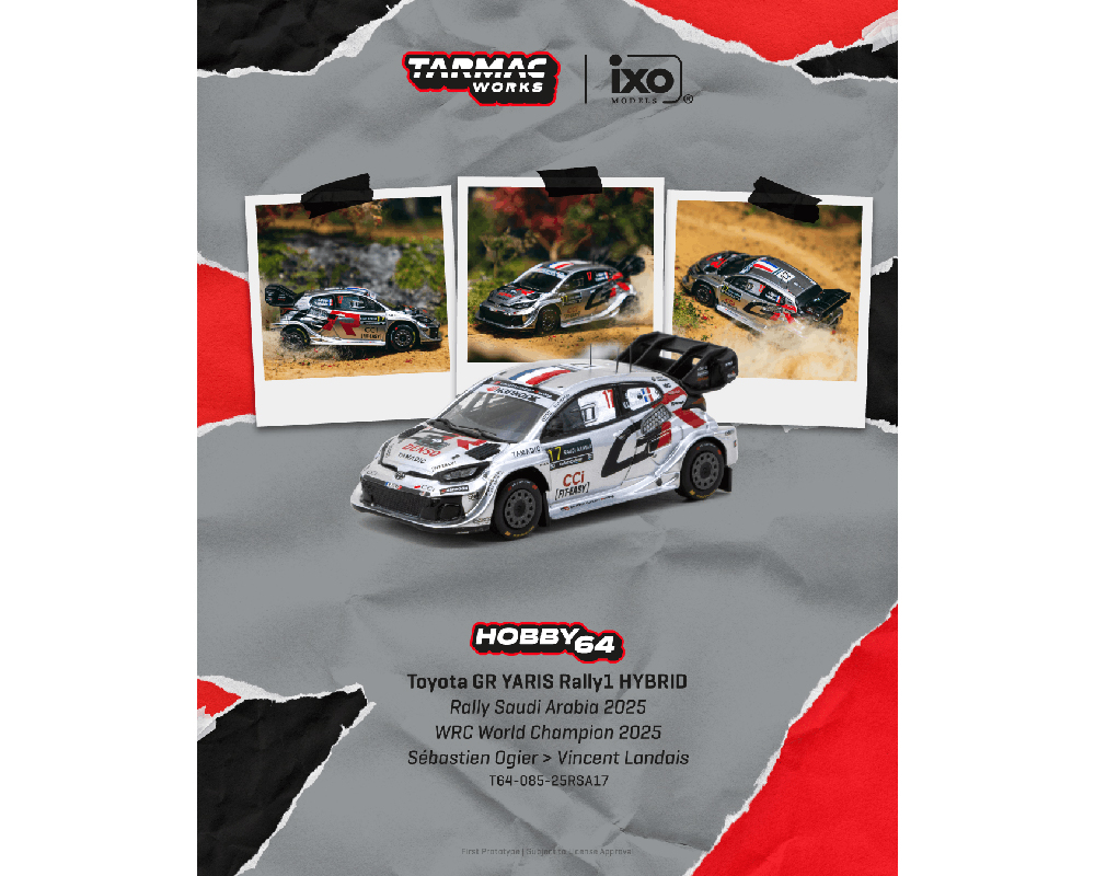 Preorder) Tarmac Works 1:64 Toyota GR YARIS Rally1 HYBRID Rally