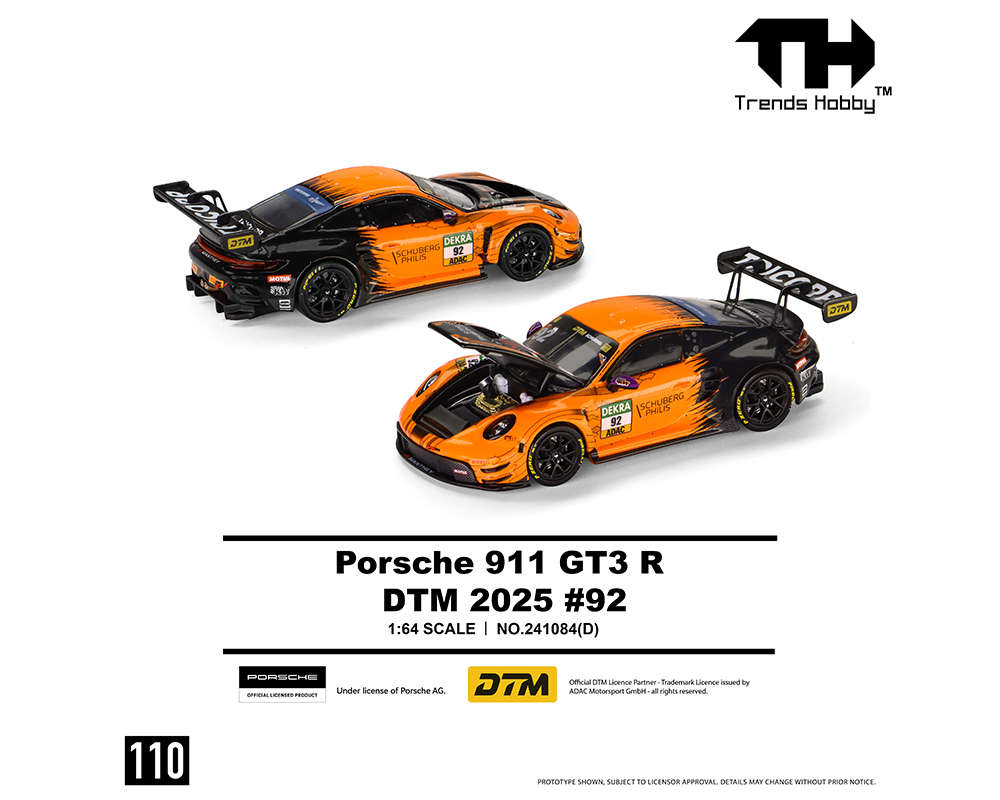 趣味・スポーツ・実用 Porsche A Timeless Romance Preorder) Trends Hobby 1:64 Porsche 911 GT3 R - DTM #92 2025