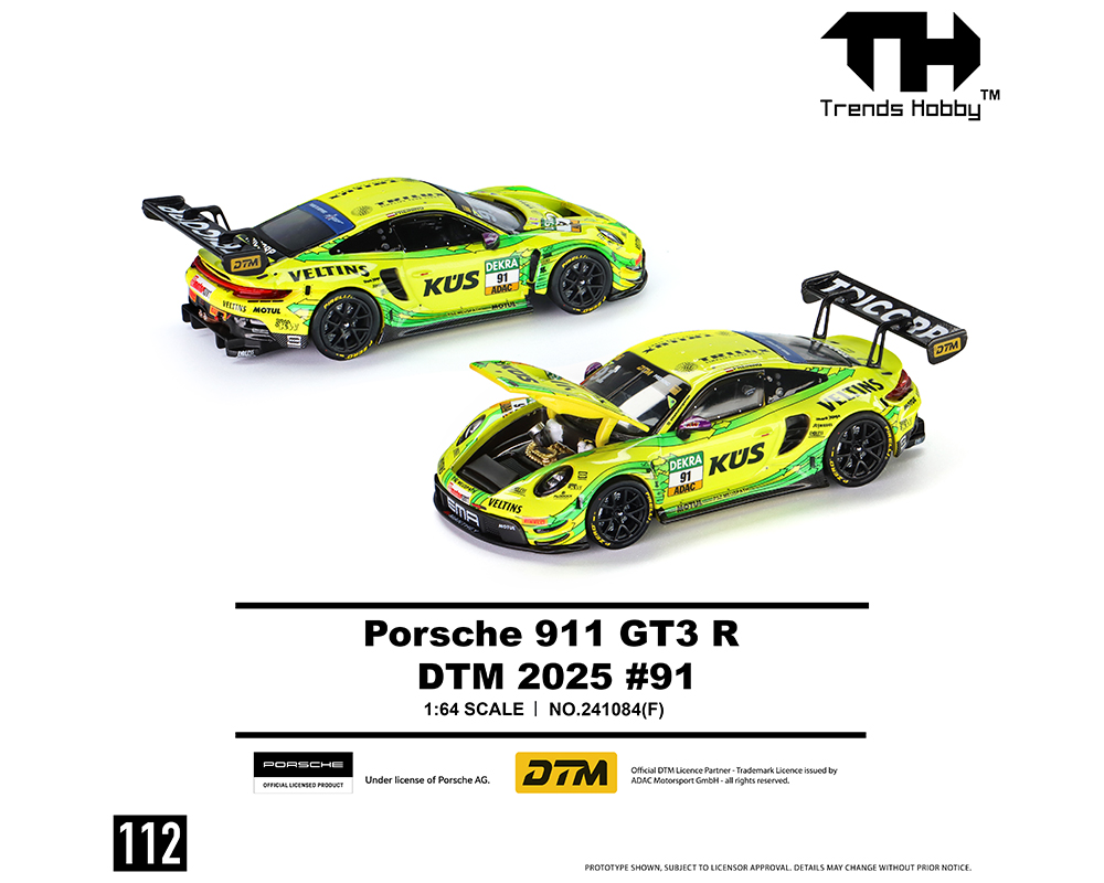 Preorder) Trends Hobby 1:64 Porsche 911 GT3 R - DTM #91 2025