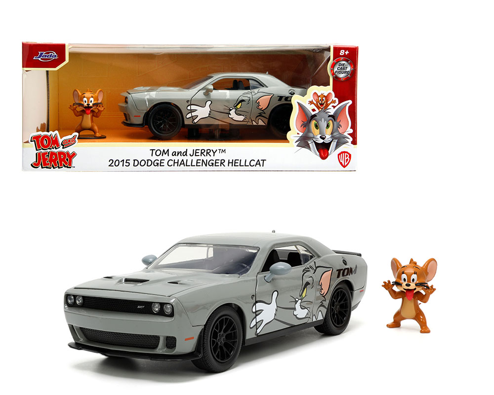 Jada 1:24 Tom & Jerry -Dodge 2015 Challenger Hellcat & Jerry